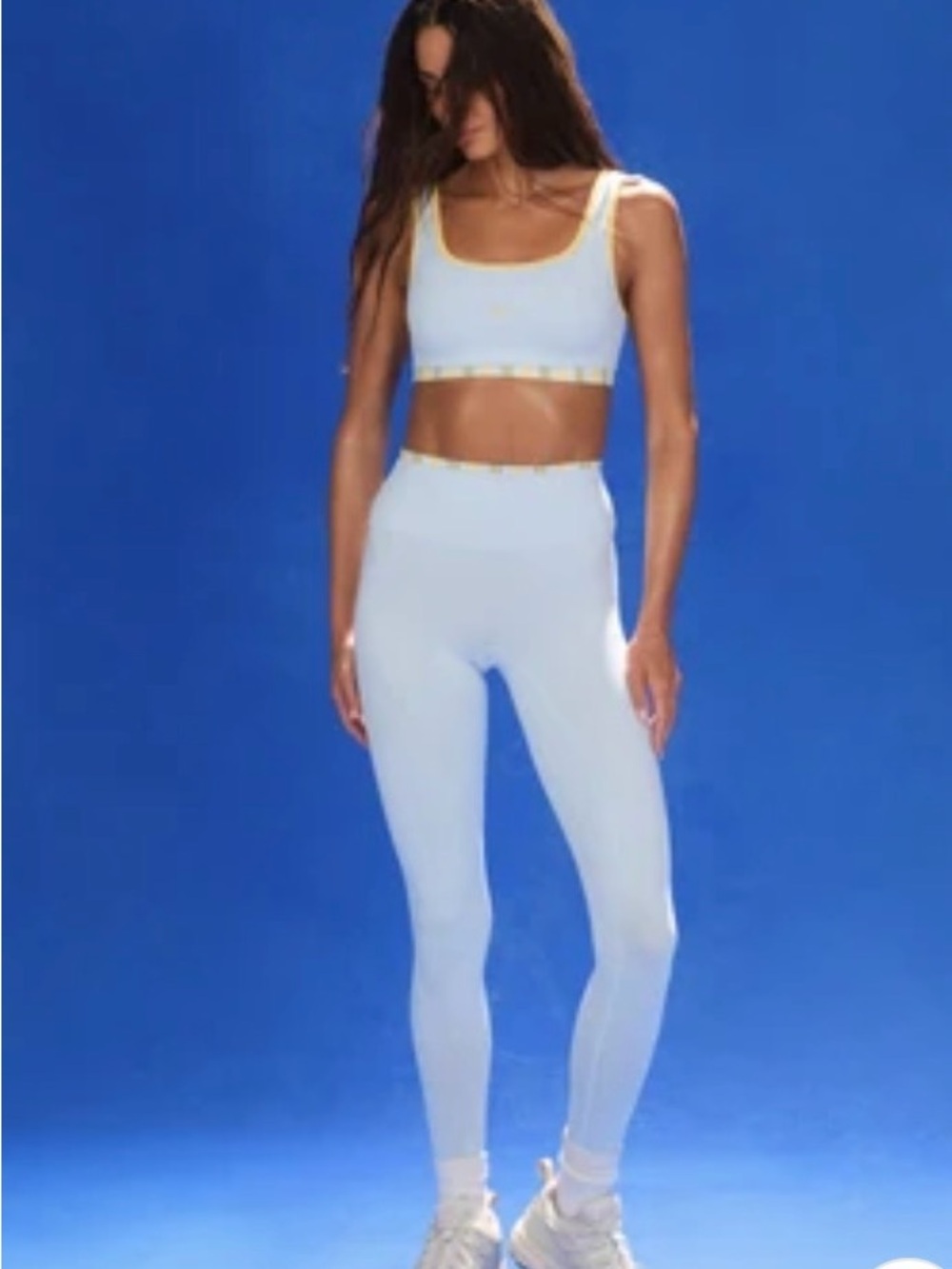 SET Active Lux Stripe Band Bra and Leggings Set WORN ONCE